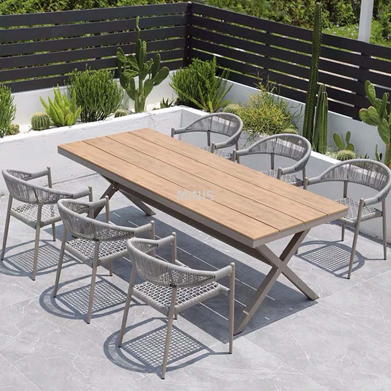 Canapé durable imperméable en bois de teck de jardin extérieur moderne