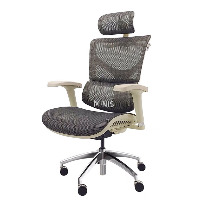 Chaises de bureau ergonomiques en tissu maillé pivotant à hauteur réglable