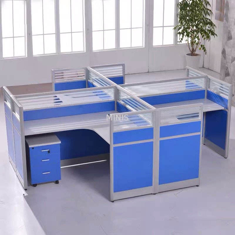 Poste de travail modulaire de cellule de bureau de bureau du personnel avec la séparation