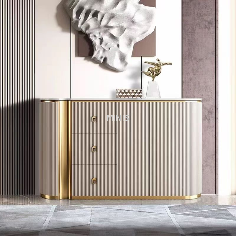 Armoire latérale de la chambre ou salon élégant buffet beige