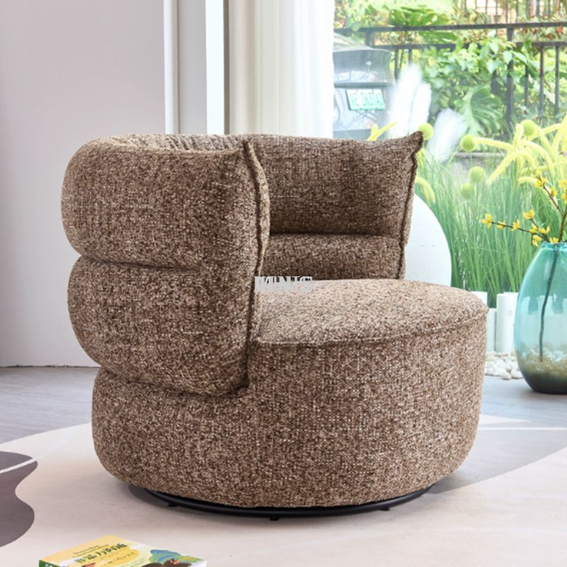 Salon de bonne qualité tissu élastique chaise rotative unique
