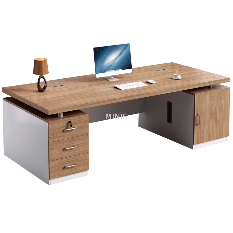 Mobilier de travail pour la maison/le bureau Bureaux de bureau en bois droits simples