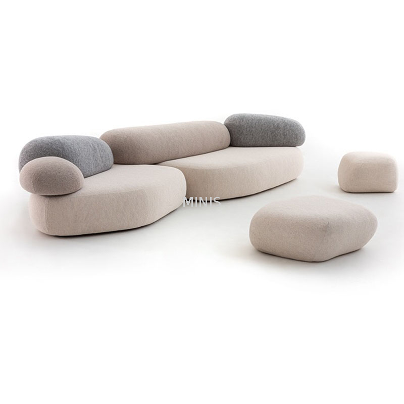 Canapé en tissu confortable et créatif, galets uniques, pour salon 