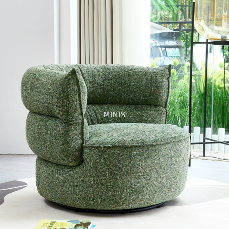 Salon de bonne qualité tissu élastique chaise rotative unique