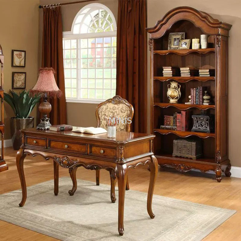 Home Office Furtiure Vintage Good Wood Executive Work Desk