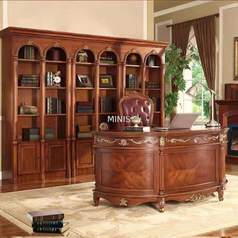 Home Office Furtiure Vintage Good Wood Executive Work Desk