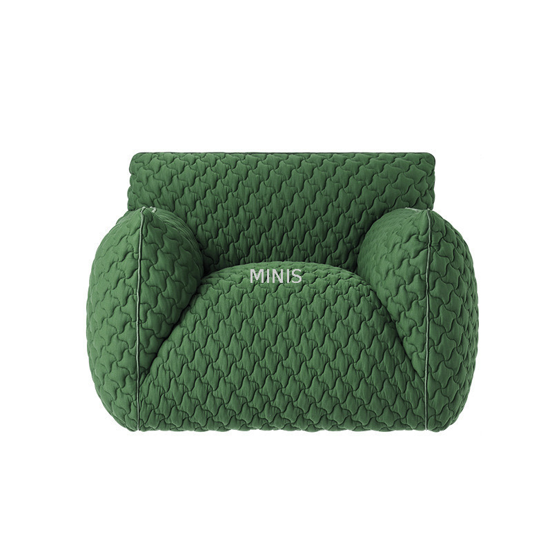Salon ou chambre confortable tissu bleu chaise simple