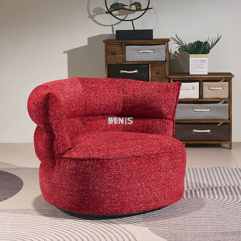 Salon de bonne qualité tissu élastique chaise rotative unique